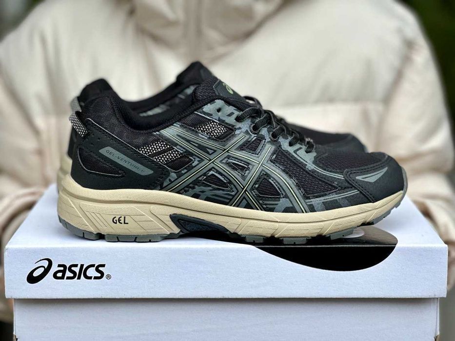 !НОВИНКА! Asics Gel-Venture 6 Black/Khaki 40 41 42 43 44 45 46 асікси