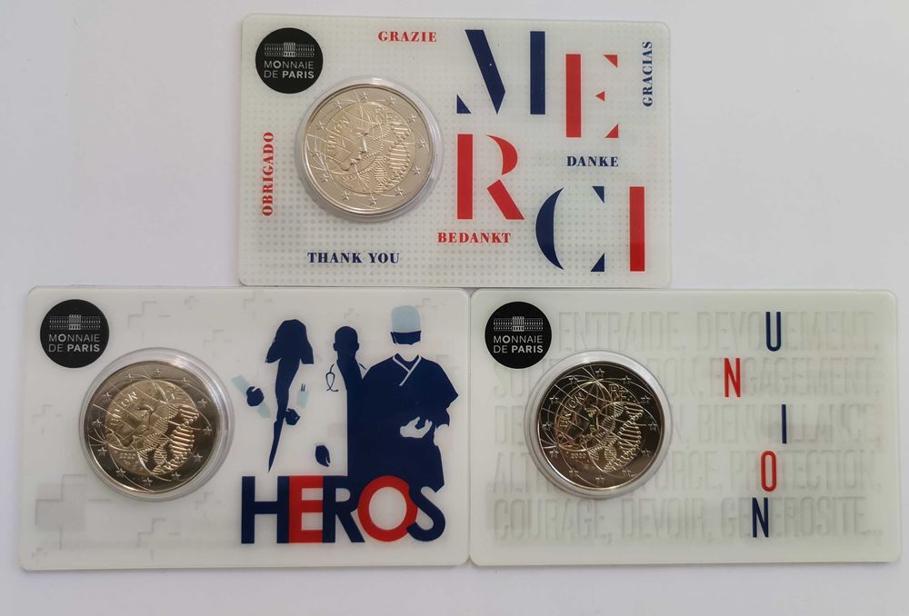 2 Euro Comemorativa - França 2020 - Médical