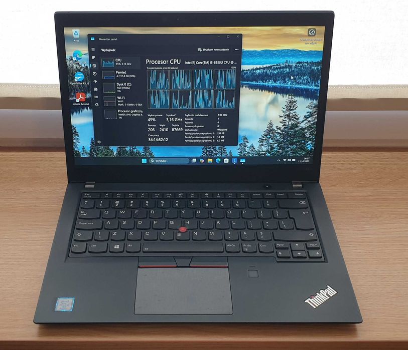 Metalowy Lenovo ThinkPad W11 16GB RAM, 256GB nowy ekran na gwarancji