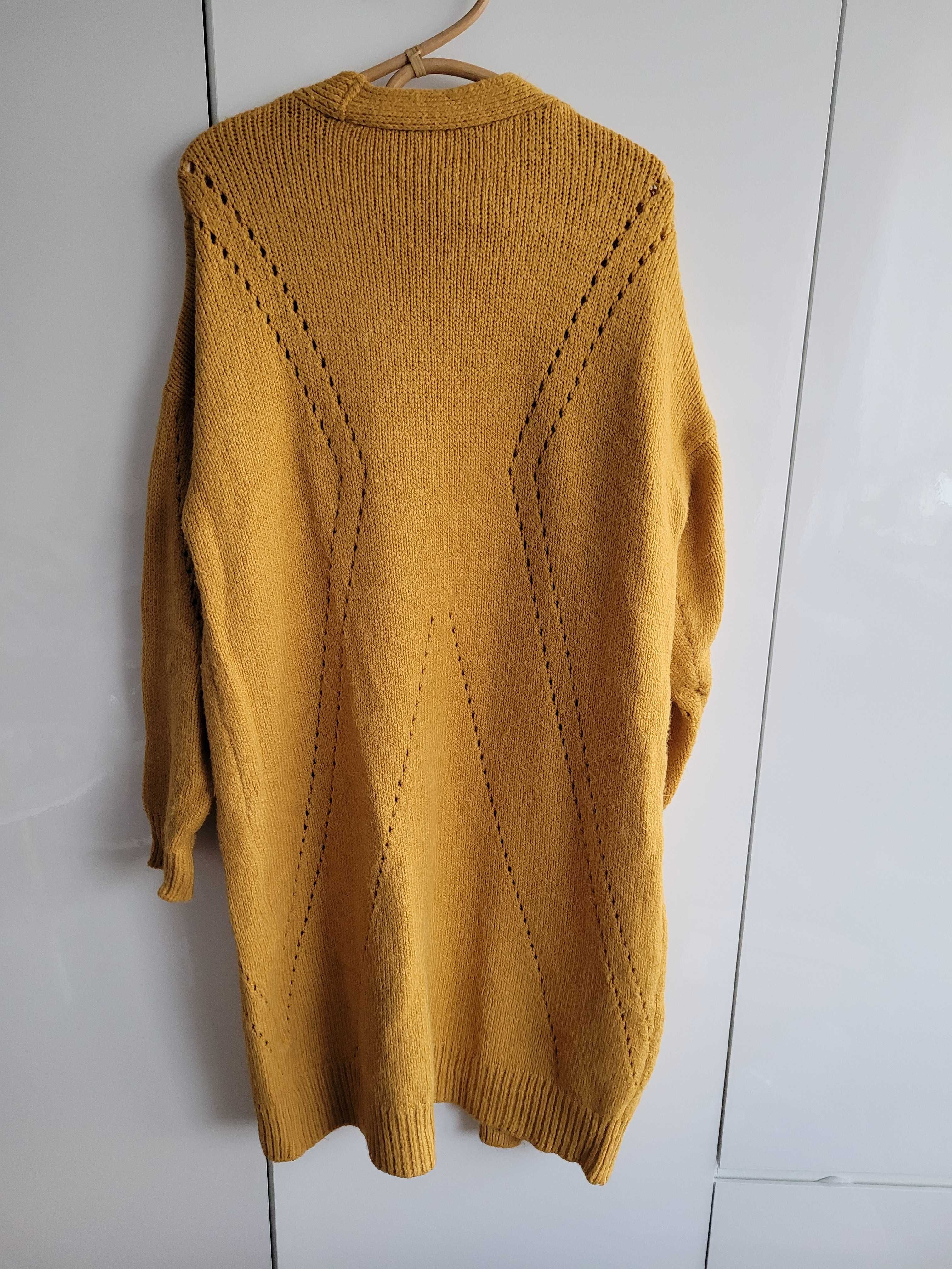 Długi musztardowy sweter Orsay L