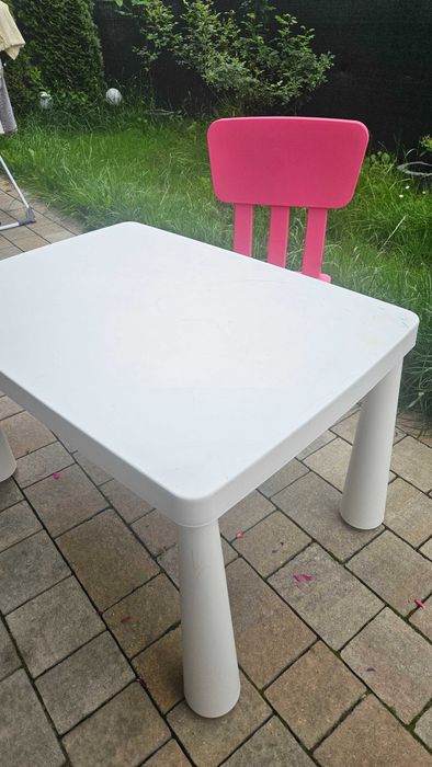 Komplet mammut biały/różowy