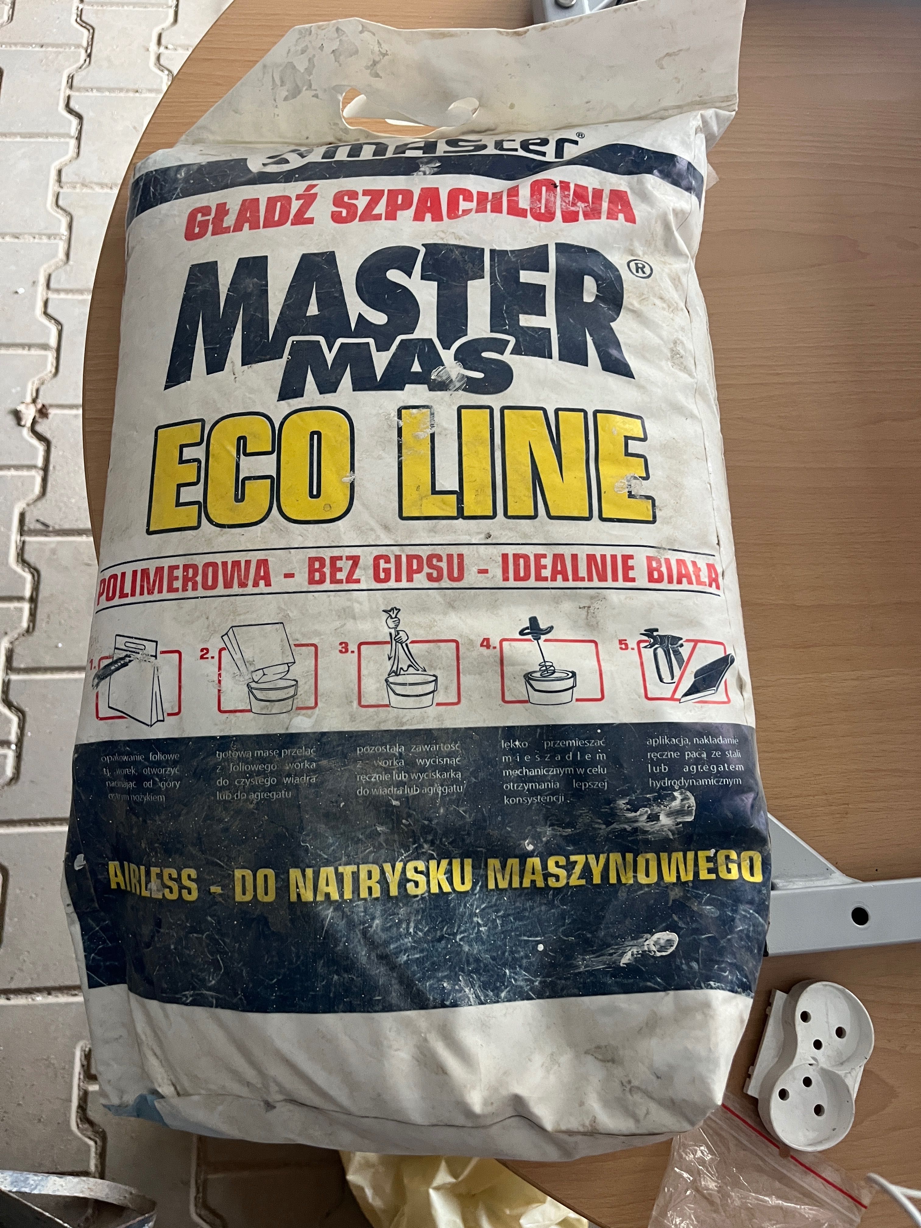 Gładź biała do natrysku maszynowego, master mas, ecorline