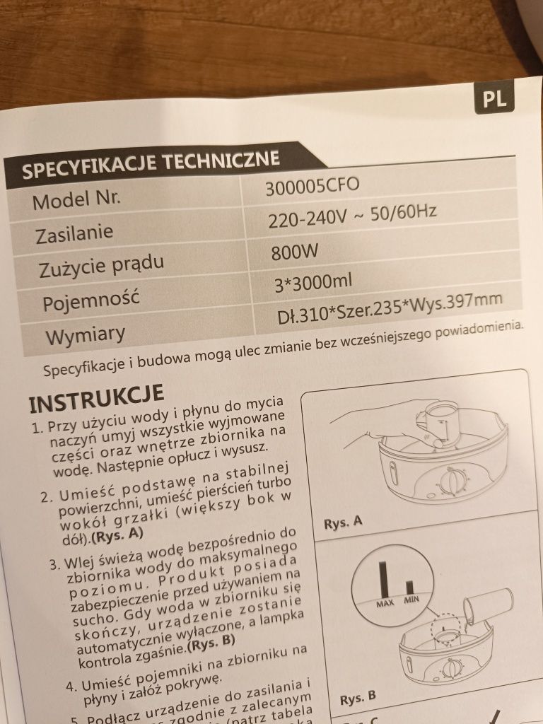 Parowar Food steamer Aigostar używany bdb stan
