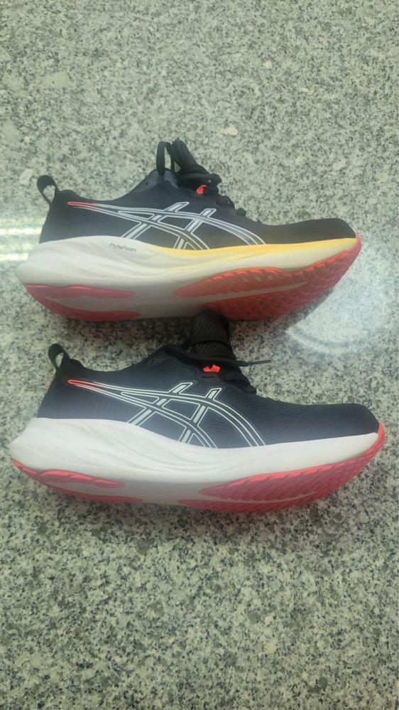 Sapatilhas de Corrida Homem Asics Gel Pulse 16 Preto/Branco/Laranja