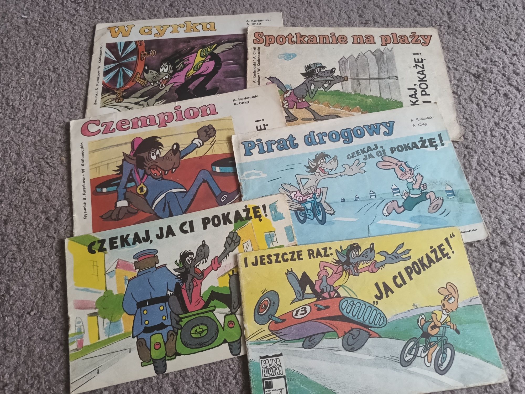 Wilk i Zając - 6 komiksów / książeczek . Unikat