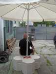Stojak, siedziska pod parasol