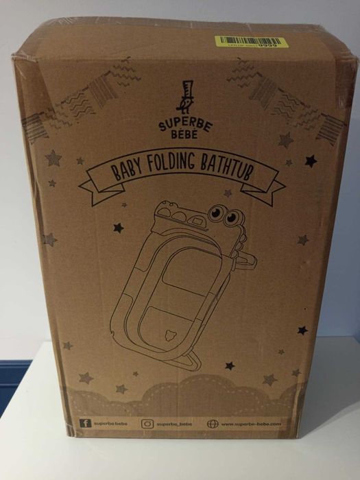 SUPERBE BEBE Składana Wanienka Z Termometrem I Poduszką