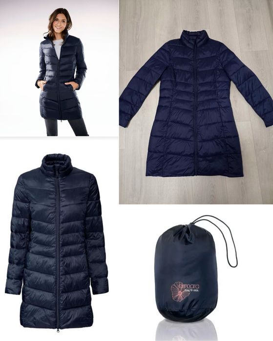 Пуховик mango чорний теплий, куртка, пальто подовжене