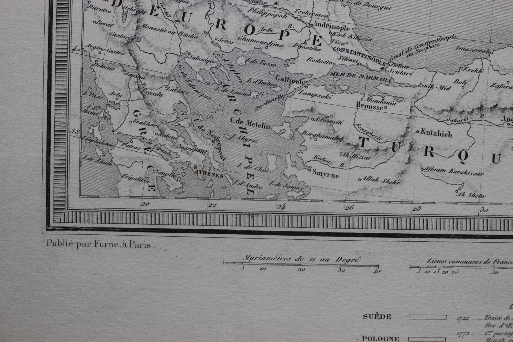 Wielka  mapa części europejskiej Rosji z 1861 roku.