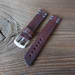 Pasek do zegarka ręcznie robiony 18 mm skóra vintage handmade