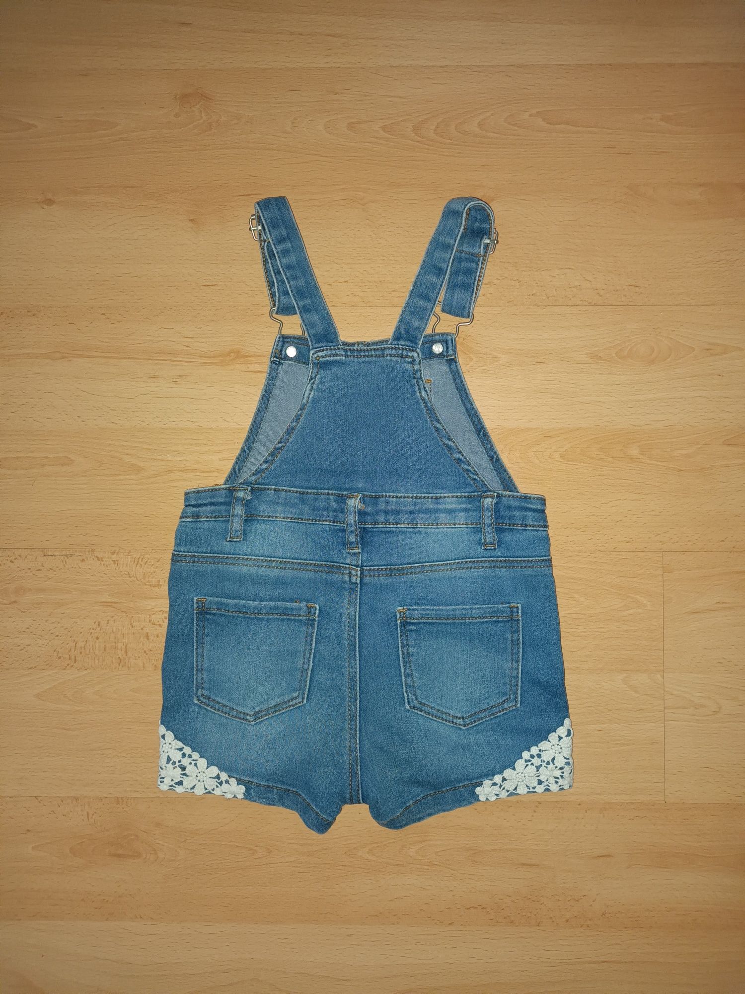 Primark ogrodniczki 98 granatowe koronka