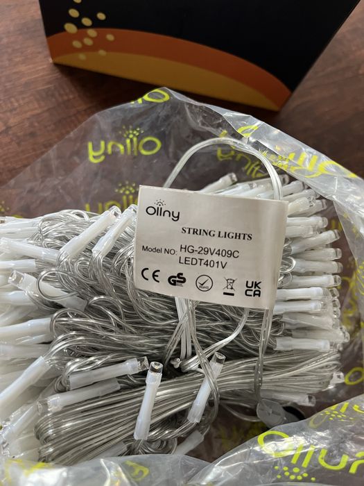Lampki choinkowe zewnetrzne Ollny 400LED 40m cieple programator pilot