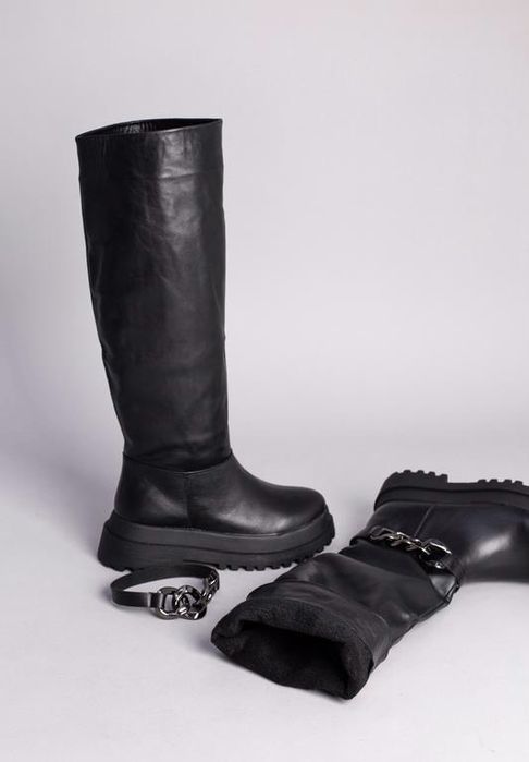 Жіночі зимові чоботи натуральна шкіра