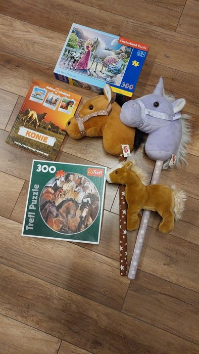 Hobby horse 2x puzzle ksiazka KONIE