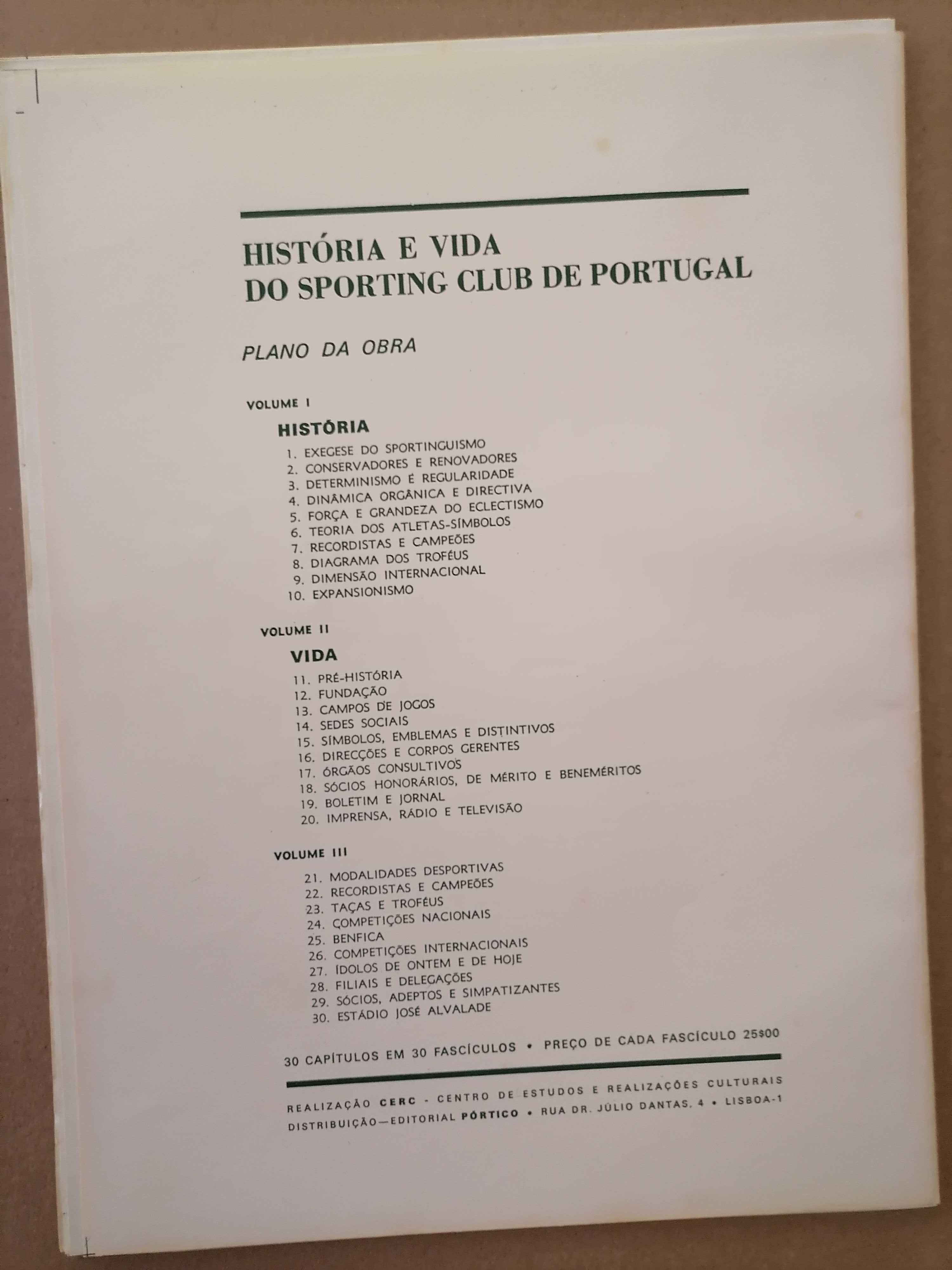 História do SPORTING CLUBE DE PORTUGAL I Volume COMPLETO 10 Fascículos