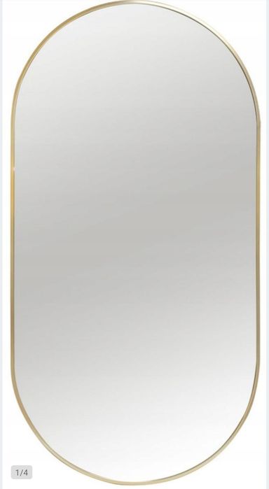 Lustro owalne 80X40 cm złote