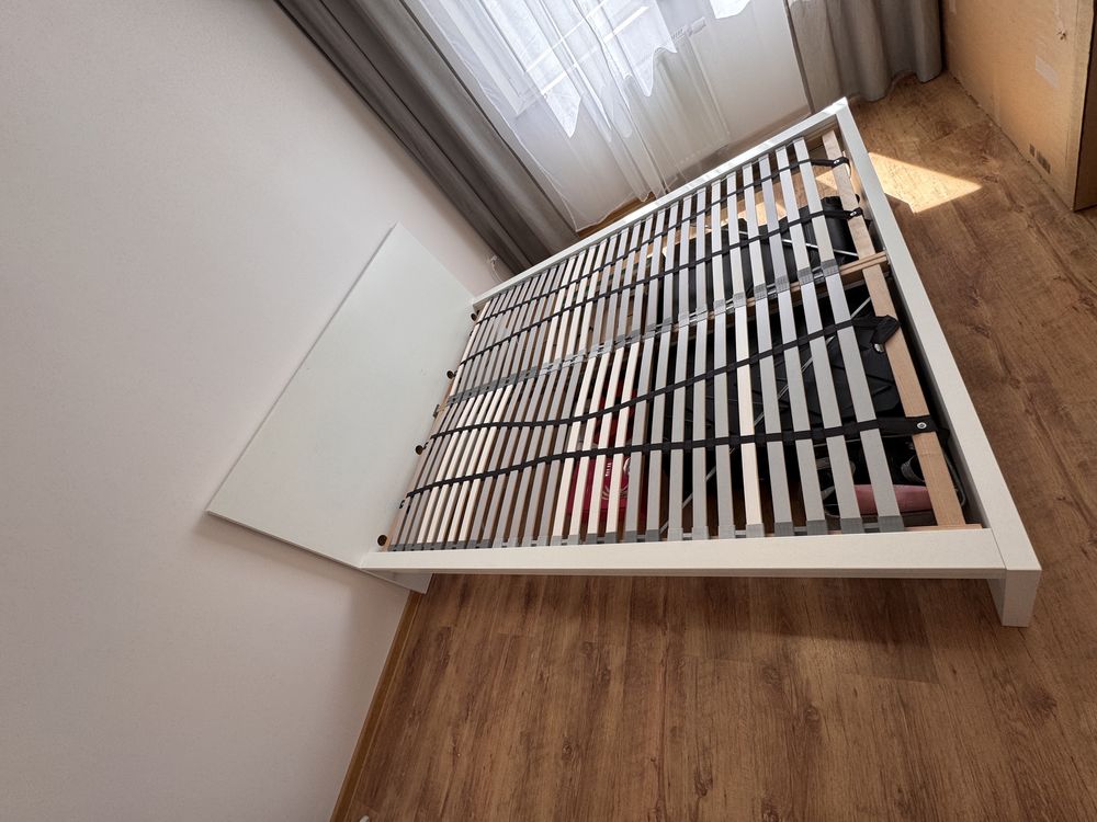 Łóżko białe ikea bez pojemników 160x200