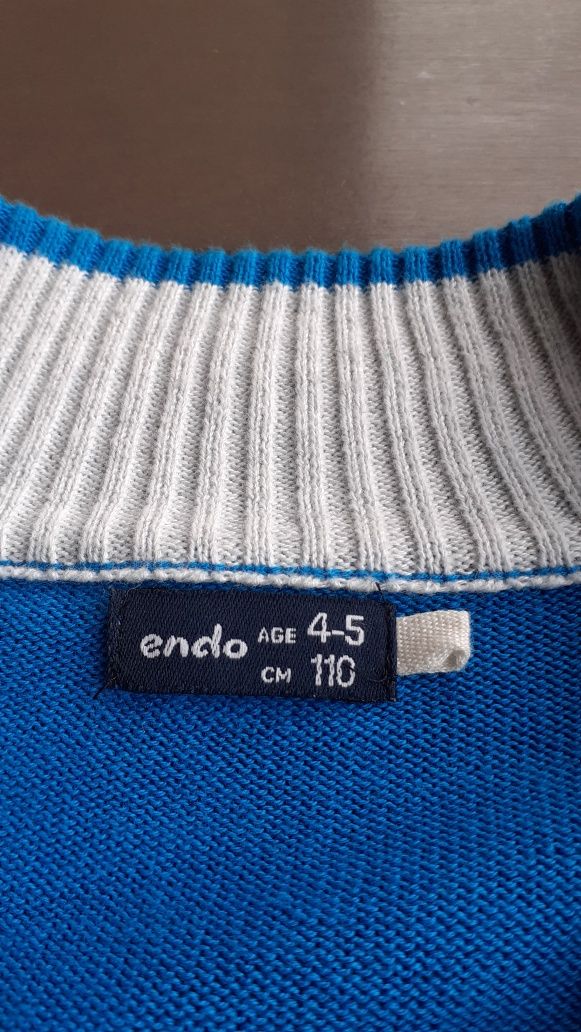 Chłopięcy rozpinany sweter Endo rozm.110
