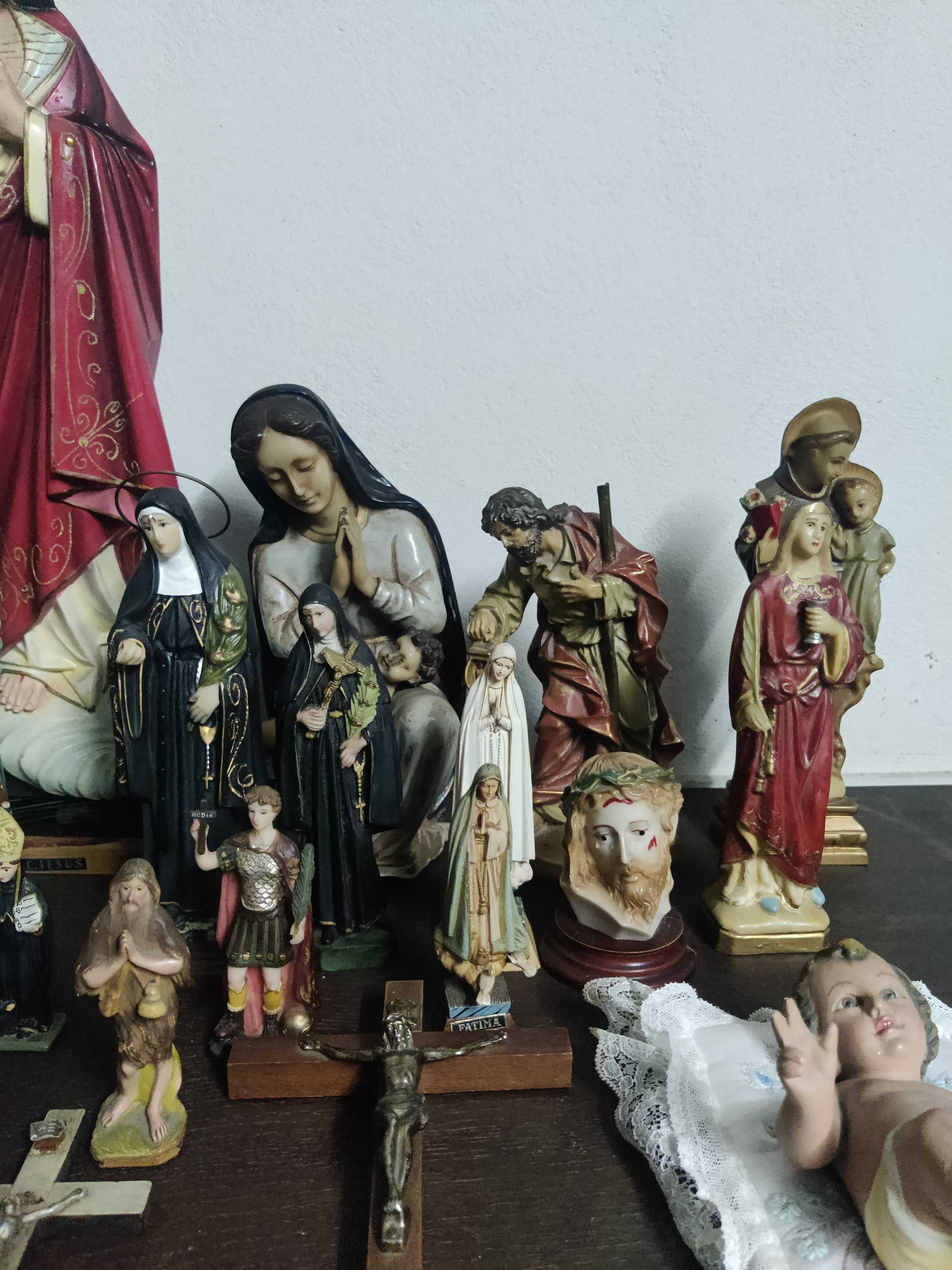 Peças de arte sacra religiosas decoração imagens de santos