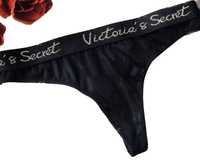 Victoria’S Secret Majtki Stringi Figi czarne