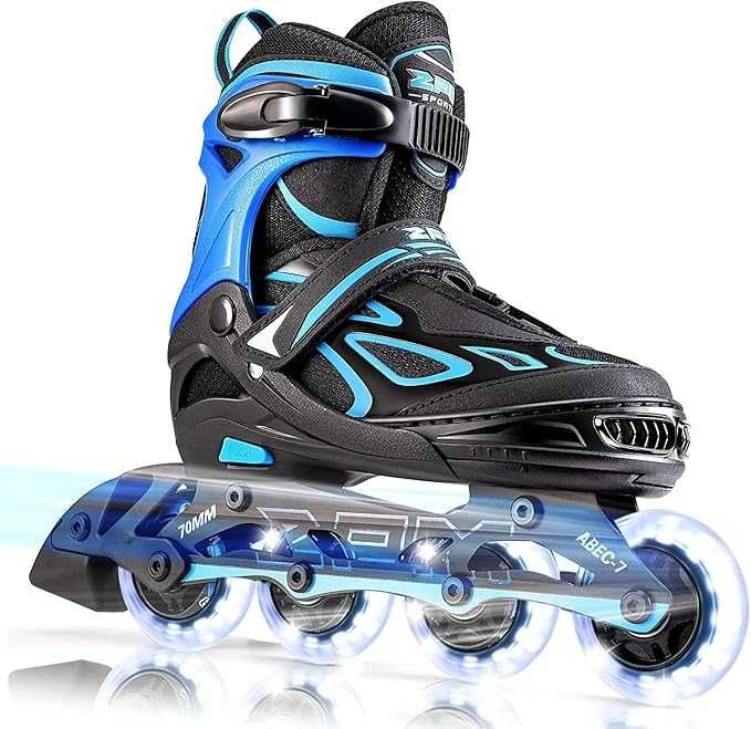 Regulowane Rolki liniowe z kółkami LED - rozmiar XL 41-44,5