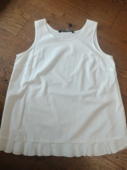 Bluzka koszulka na ramiączkach Zara S falbanka