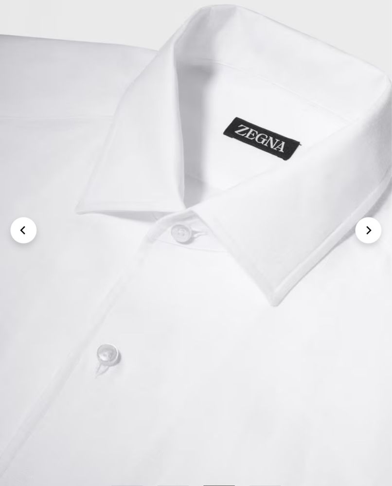 Рубашка белая z zegna soft touch