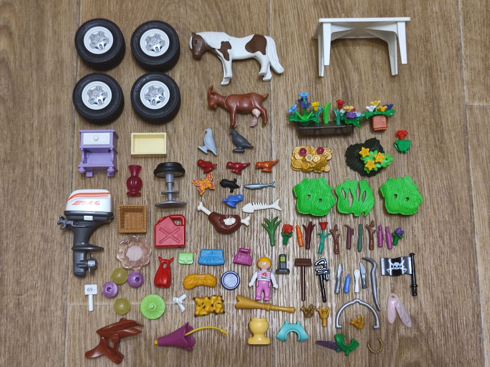 Конструктор Playmobil Фигурки трактор разные детали русалка человечки