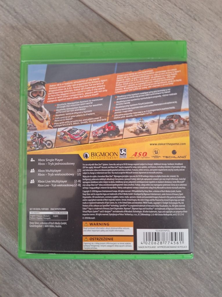 Gra Dakar 18 na xbox one