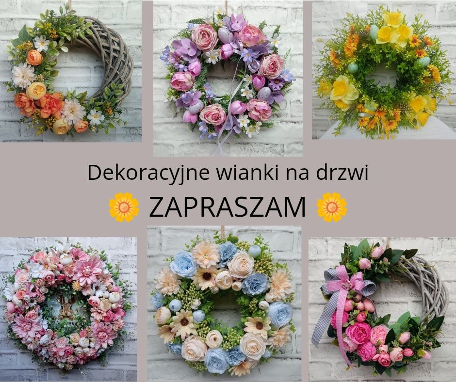 Dekoracyjny wianek na drzwi różne wzory