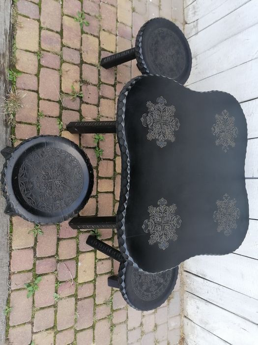 100%dębowy Stół cztery taboret