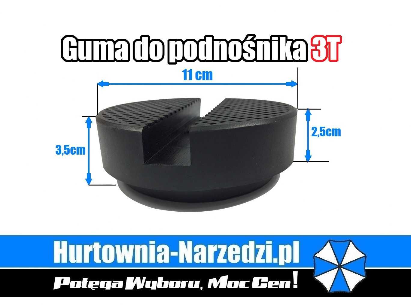 Guma do podnośnika 3T nakładka Ø 11 x 3,5cm Silver