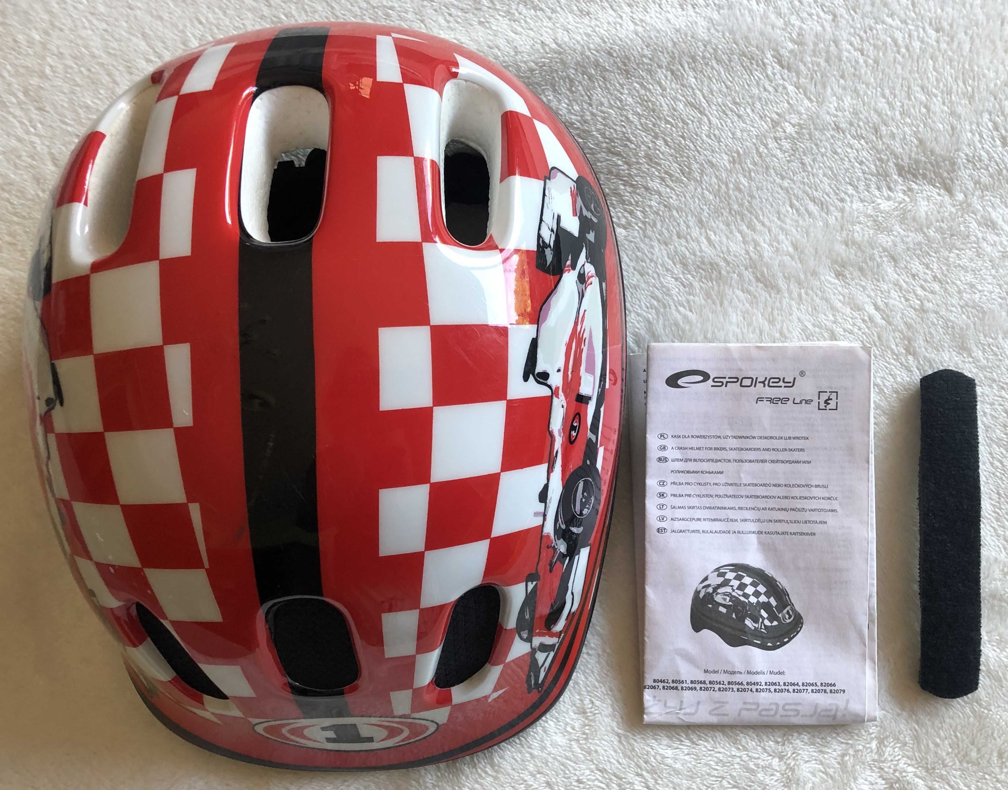 Dzięcięcy kask firmy Spokey-rower, hulajnoga, deska, rozm.S-L/47-56cm