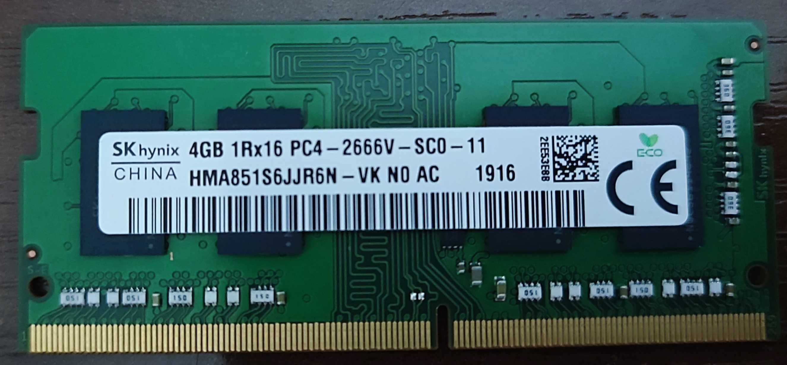 Пам'ять SK hynix 4 GB SO-DIMM DDR4 2666