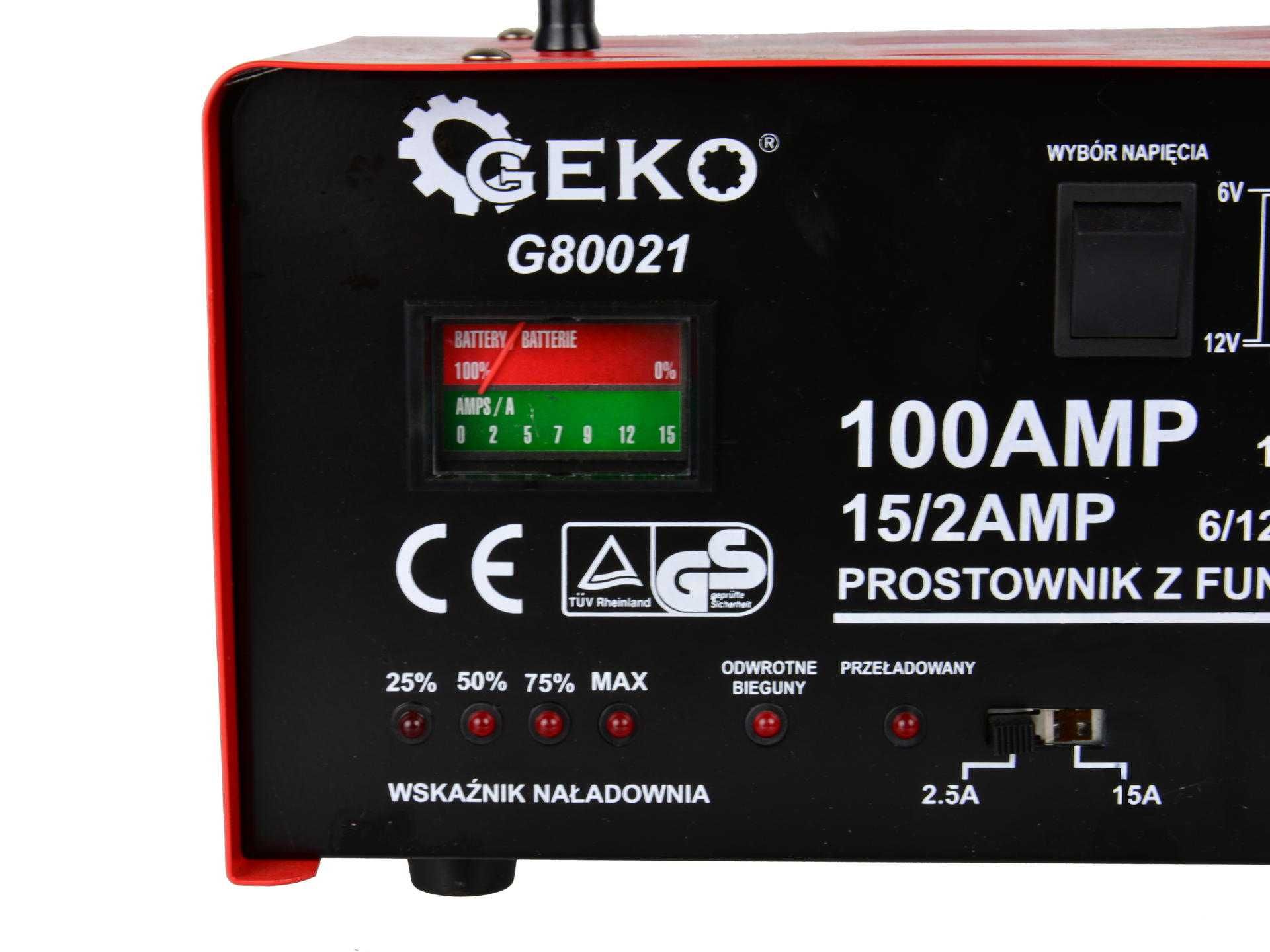 Prostownik samochodowy z rozruchem do akumulatorów 100A 6/12V 20-120AH