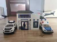 Playmobil posterunek policji helikopter i dwa samochody