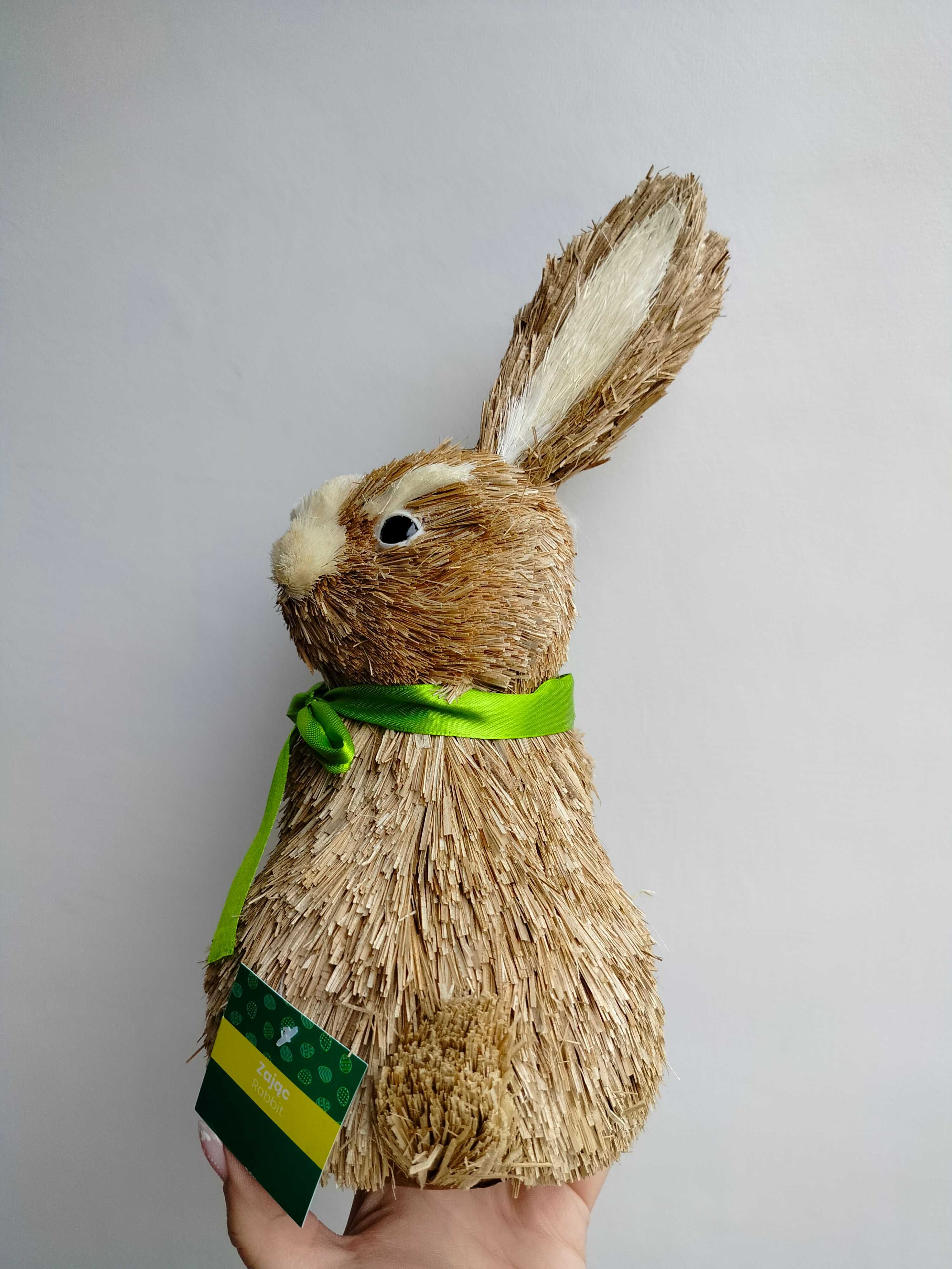 Zajączek Wielkanocny figurka z trawy trzciny 33cm Jumi