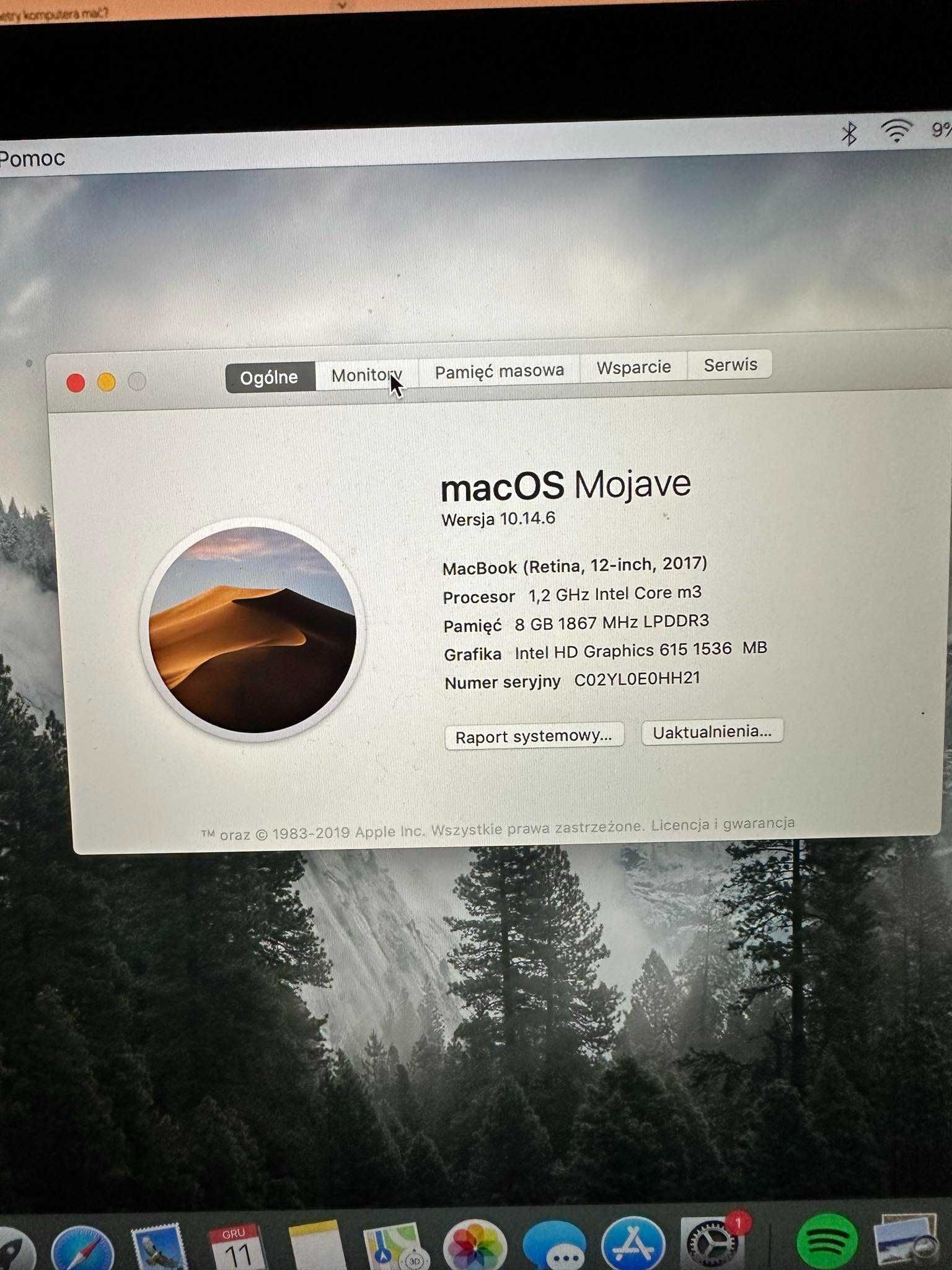 Macbook 12 retina M3 8GB 256GB A1534 Apple tylko 127cykli stan idealny