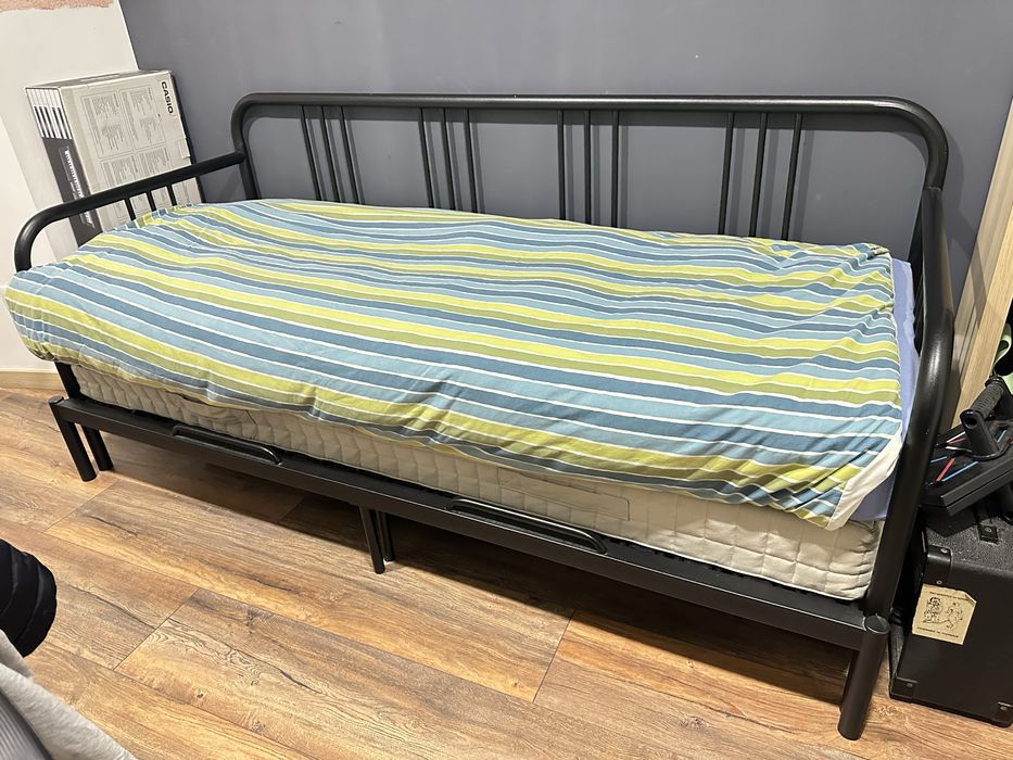 Cama individual/dupla preto 80*200