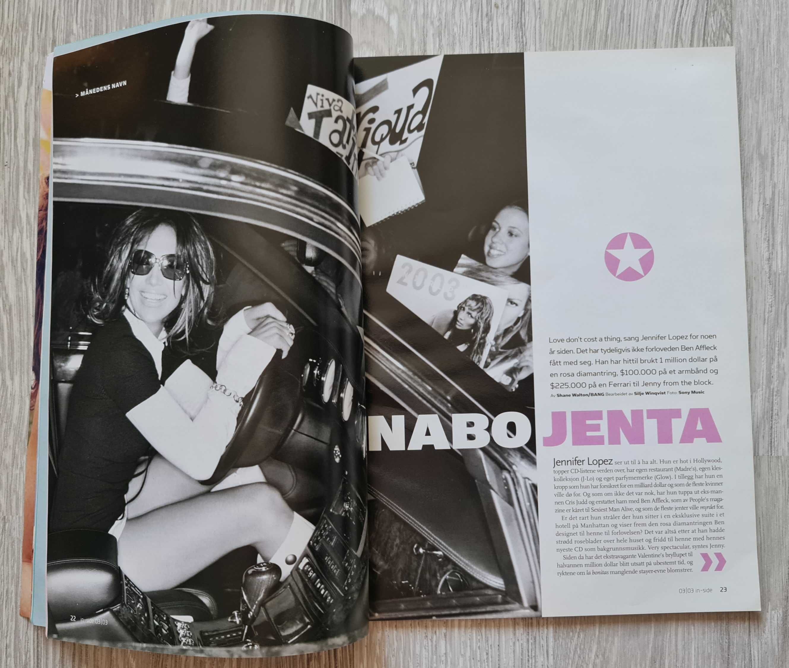 Czasopismo InSide (Norwegia) - Jennifer Lopez