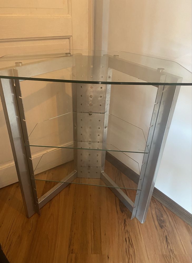 STOLIK RTV  inox + szkło hartowane JAKOŚĆ !!!