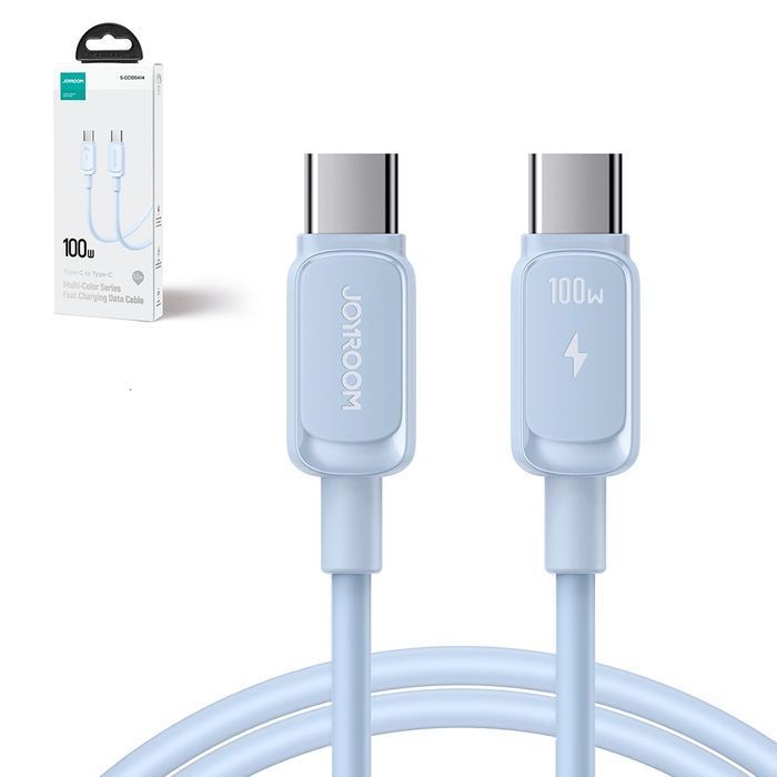 Kabel USB C - USB C 100W 1,2 m Joyroom S-CC100A14 - niebieski