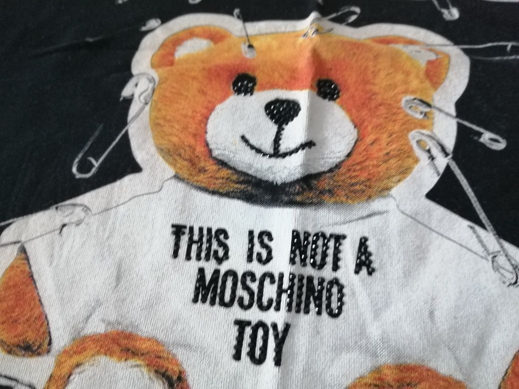 NOWA damska koszulka Love Moschino t-shirt miś top z misiem topik XL