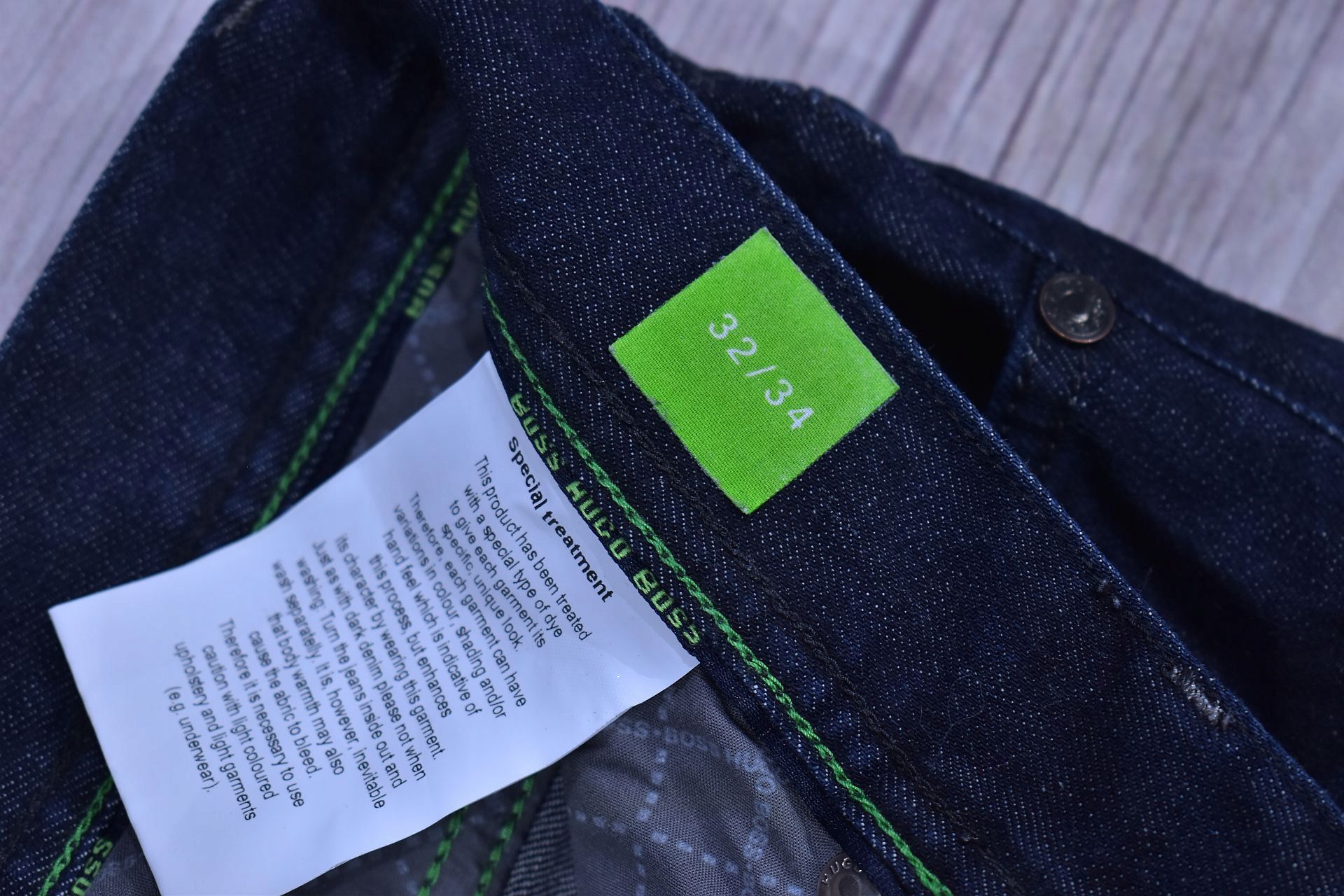 HUGO BOSS Green Męskie Spodnie Jeansowe W32 L34