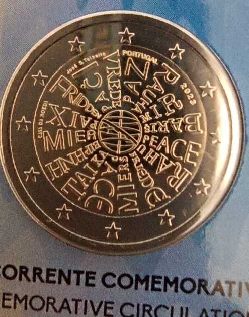2 Euros - Portugal 2023 - Uma Moeda Pela Paz - Carteira BNC