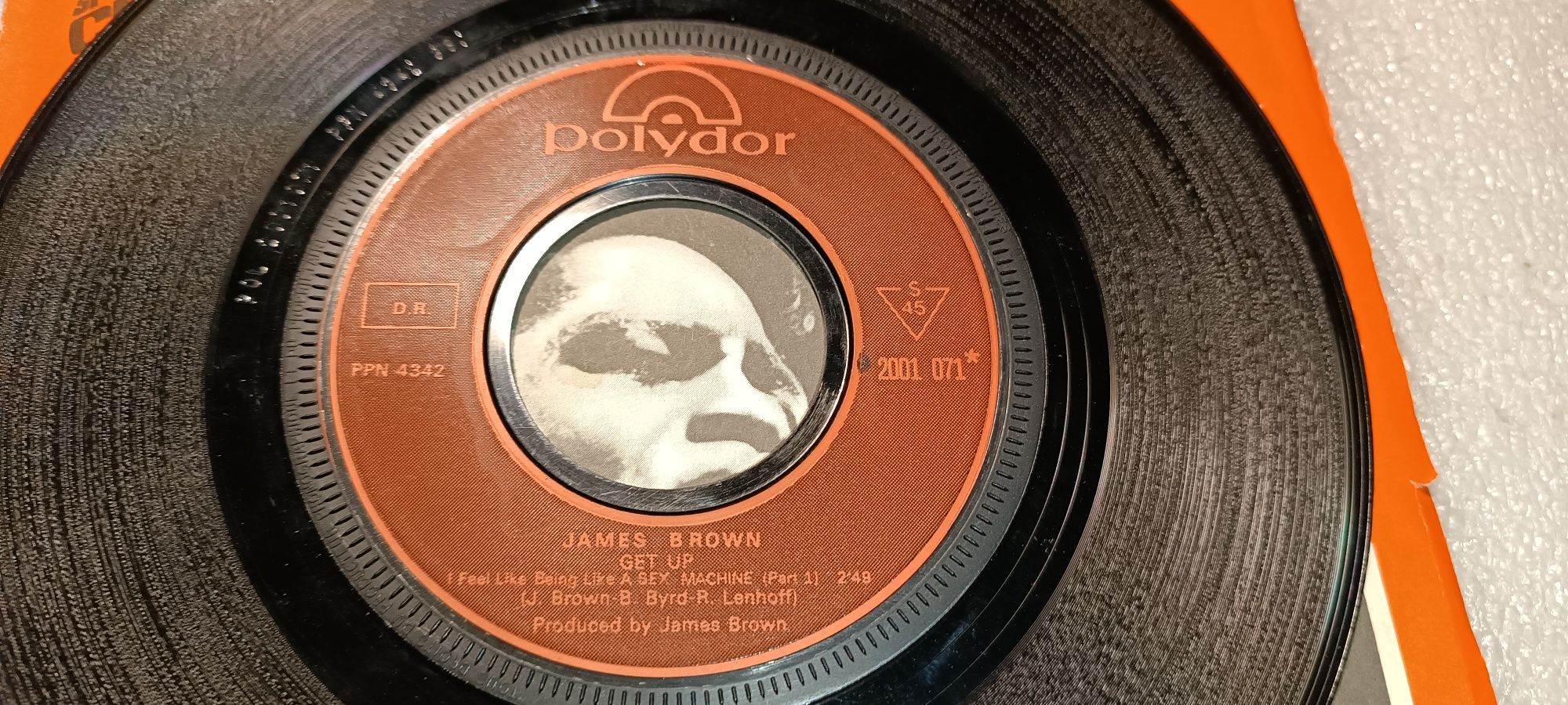 Antigo e raro vinil single James Brown – Sex Machine