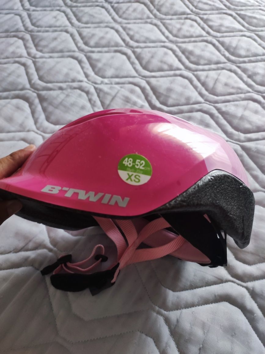 Capacete bicicleta menina rosa