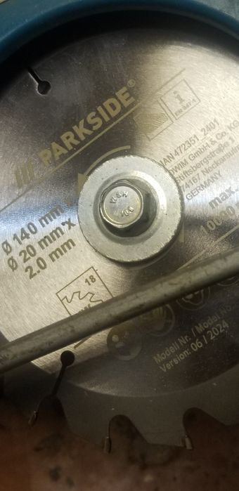 Пильний диск parkside 140мм