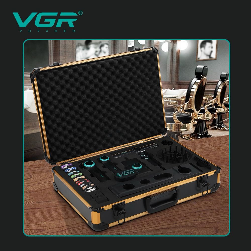 Комплект VGR STEPLERSS RPO 4 IN 1 RED, машинка для стрижки