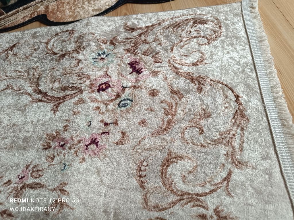 Dywanik sukulent granat różowe podwójne kwiaty 80x150cm